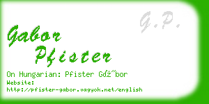 gabor pfister business card